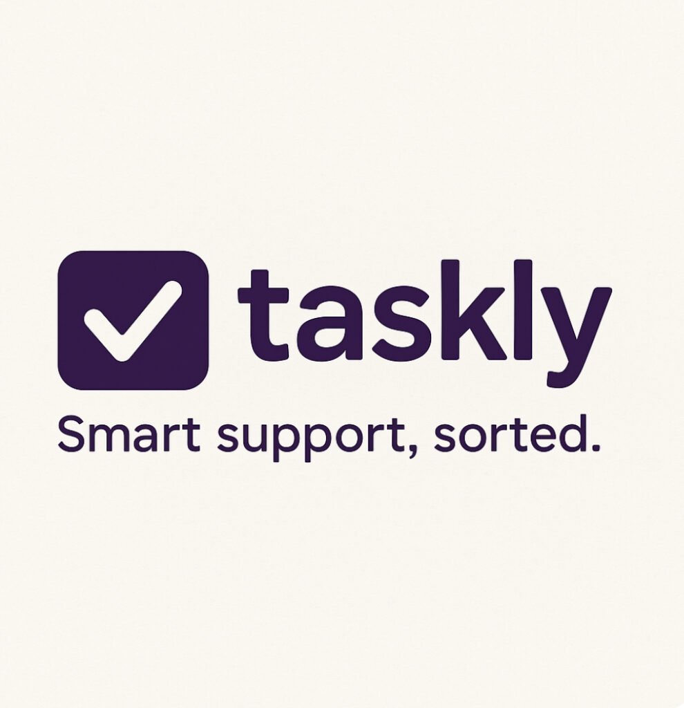 Taskly logo – Smart support, sorted. Virtual assistant and business support services.